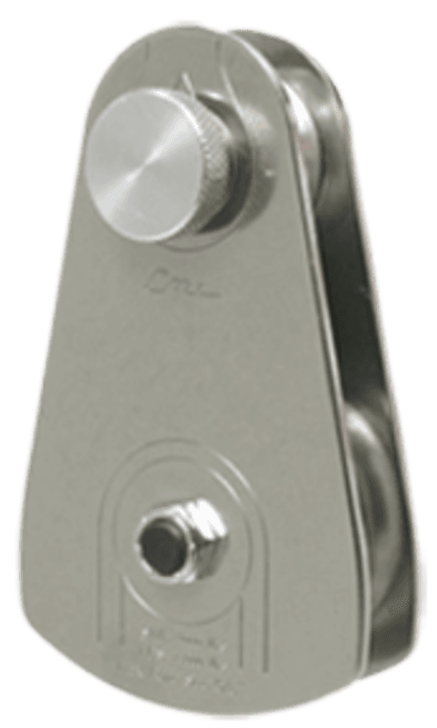 BLOC POULIE D'ABATTAGE 16 MM ACIER INOX