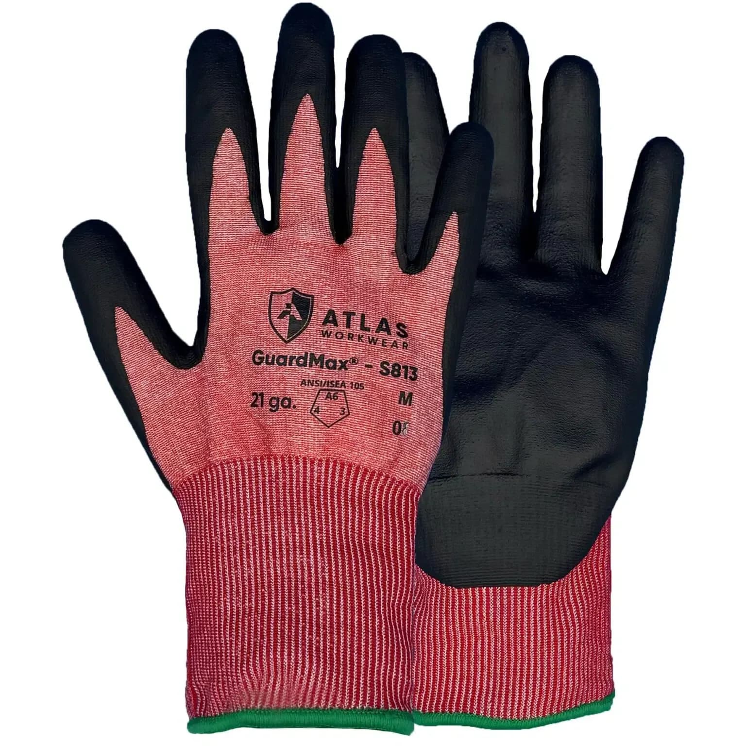 GANTS ETE ATLAS NITRILE COUPE 6 ROUGE